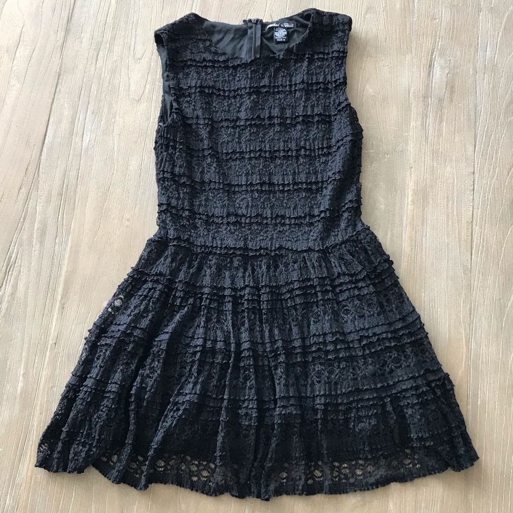 NWT Black Lace Sleeveless Fit And Flare Dress